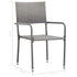 Garden Dining Chairs 2 pcs Stackable Grey Poly Rattan