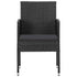 Garden Chairs with Black Cushions 4 pcs Black Poly Rattan