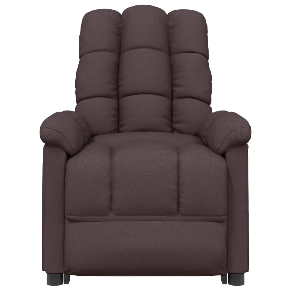 Massage Chair Dark Brown Fabric