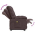 Massage Chair Dark Brown Fabric