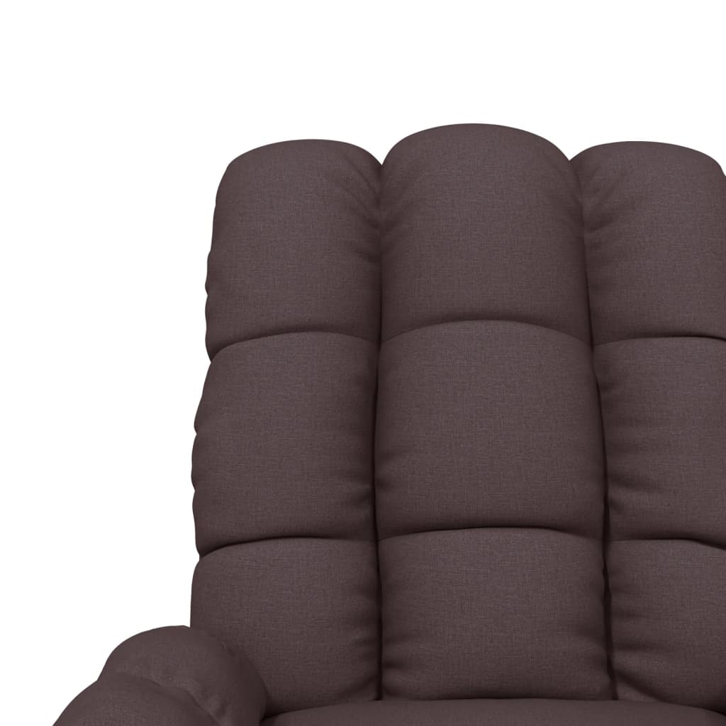 Massage Chair Dark Brown Fabric