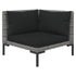 12 Piece Garden Lounge Set with Cushions Poly Rattan Dark Grey