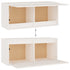 TV Cabinets 4 pcs White Solid Wood Pine