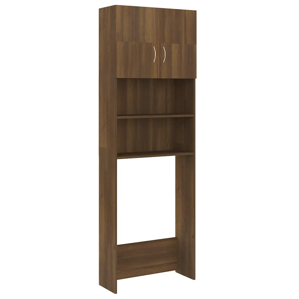 Washing Machine Cabinet Brown Oak 64x25.5x190 cm