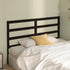 Bed Headboard Black 156 cm Solid Wood Pine