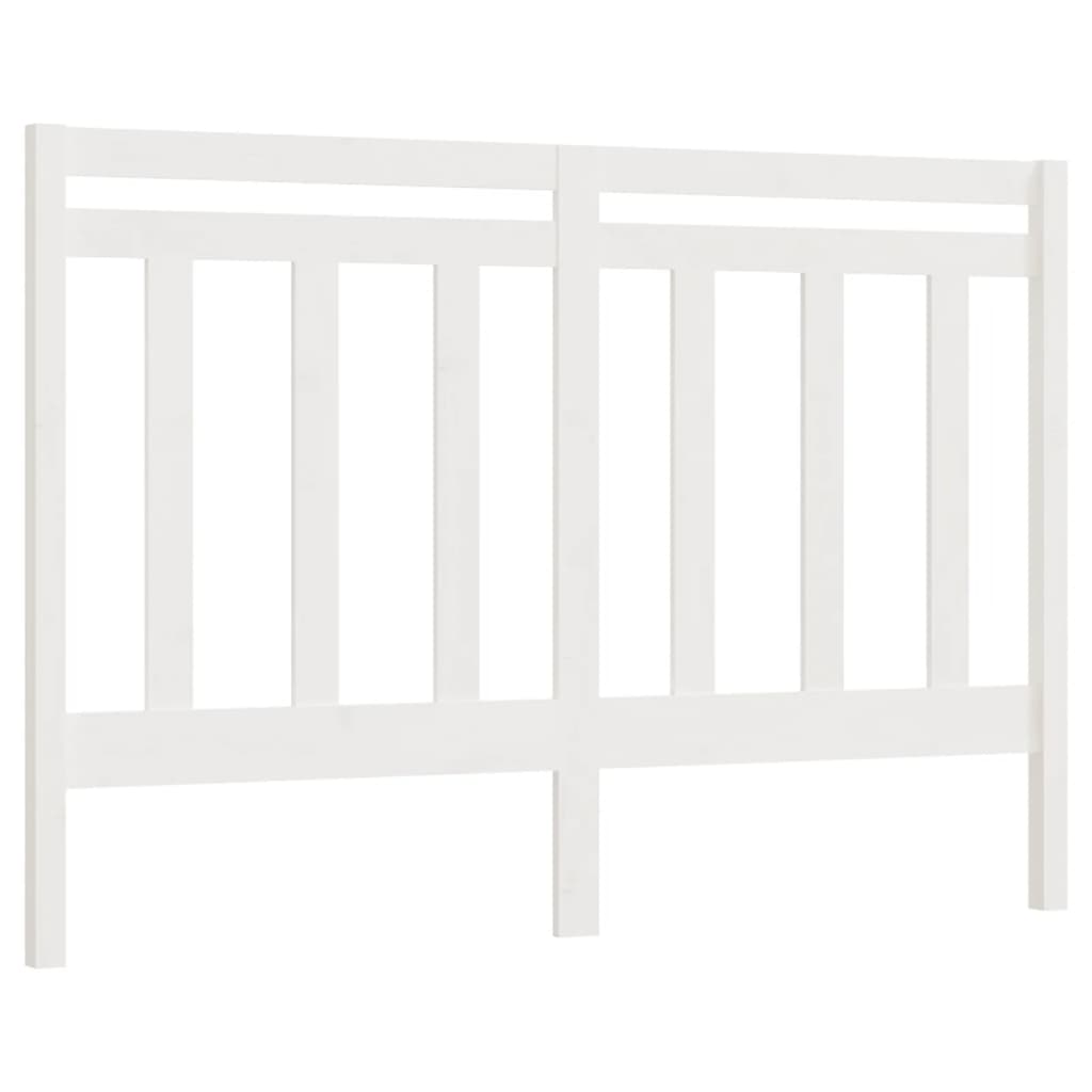 Bed Headboard White 141 cm Solid Wood Pine