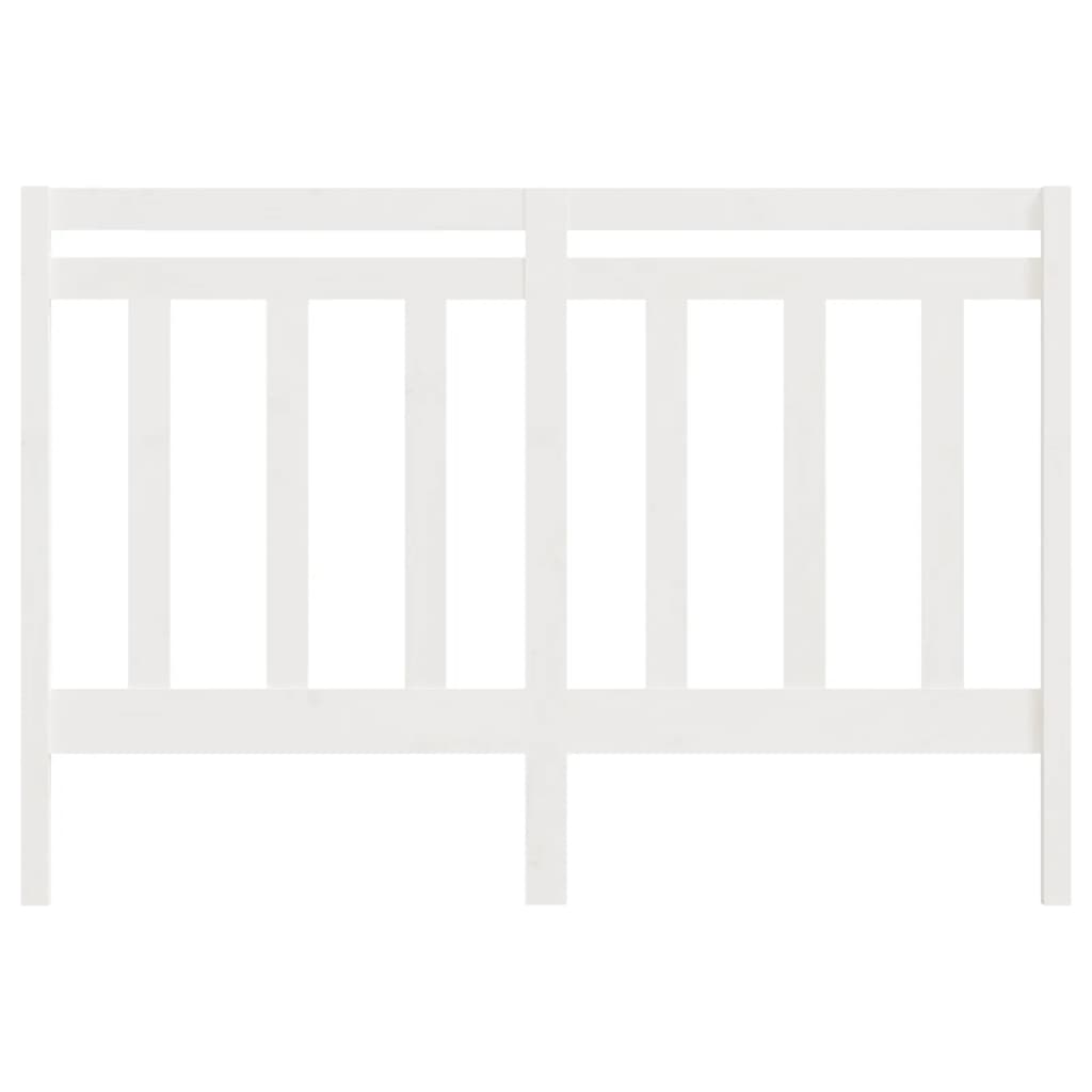 Bed Headboard White 141 cm Solid Wood Pine