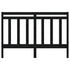 Bed Headboard Black 141 cm Solid Wood Pine