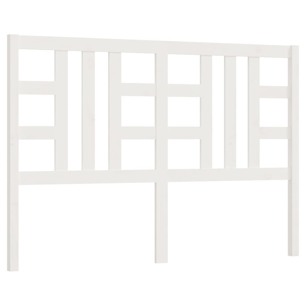 Bed Headboard White 156 cm Solid Wood Pine