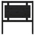 Bed Headboard Black 95.5 cm Solid Wood Pine