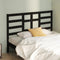 Bed Headboard Black 156 cm Solid Wood Pine