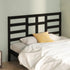 Bed Headboard Black 156 cm Solid Wood Pine