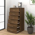 Sideboard with 6 Drawers Brown Oak 50x34x96 cm Engineered Wood