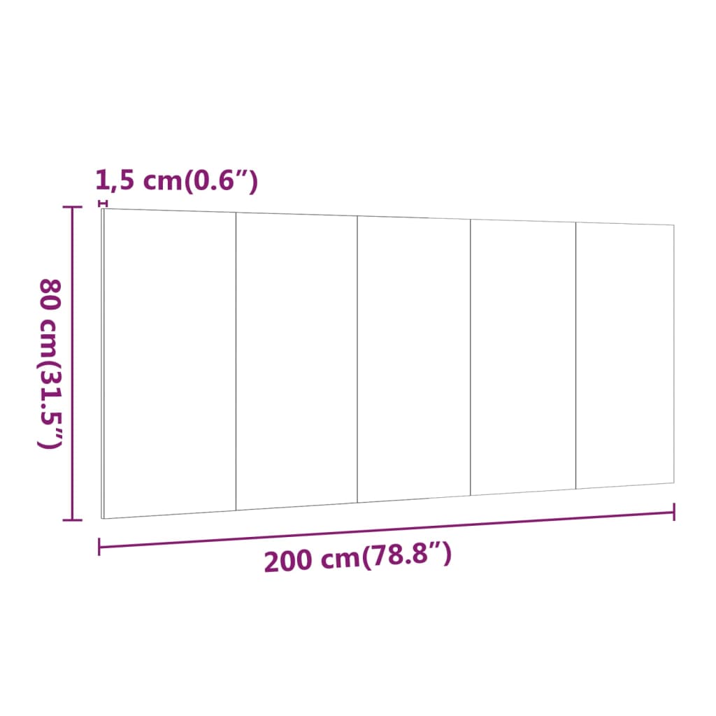 Bed Headboard High Gloss White 200 cm Engineered Wood