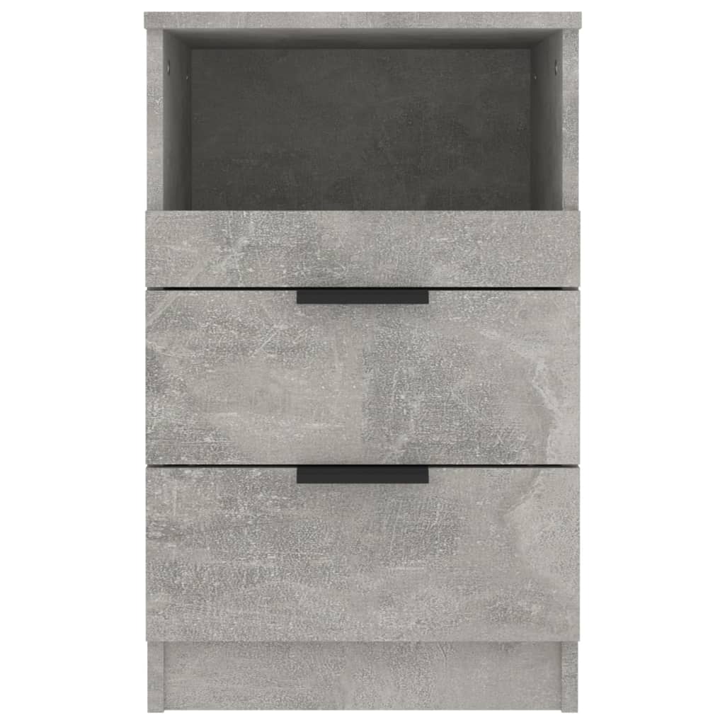 Bedside Cabinets 2 pcs Concrete Grey Engineered Wood