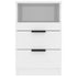 Bedside Cabinets 2 pcs High Gloss White Engineered Wood