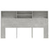 Headboard Cabinet Concrete Grey 180 cm