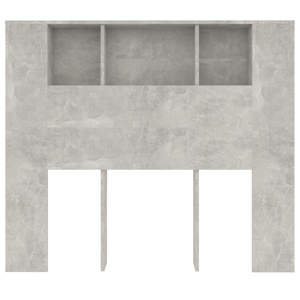 Headboard Cabinet Concrete Grey 120x18.5x102.5 cm