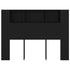 Headboard Cabinet Black 140 cm