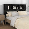 Headboard Cabinet Black 140 cm