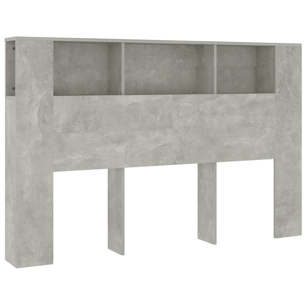 Headboard Cabinet Concrete Grey 160 cm