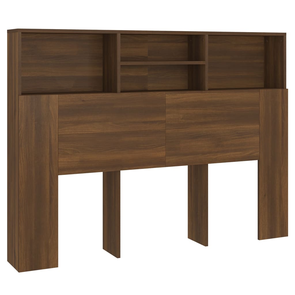 Headboard Cabinet Brown Oak 140 cm