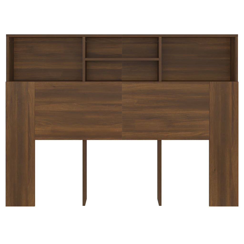 Headboard Cabinet Brown Oak 140 cm