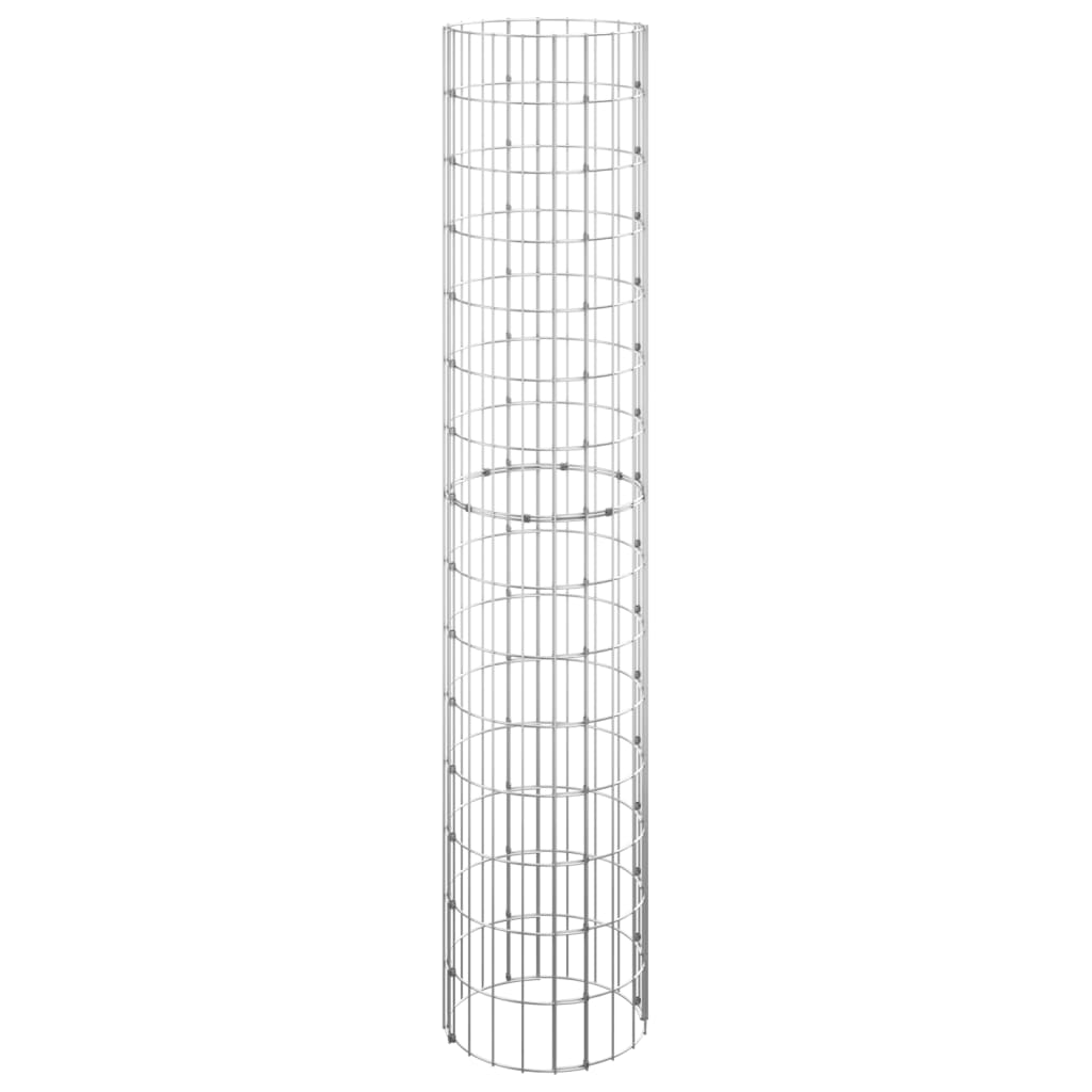 Circular Gabion Pole Galvanised Steel Ø30x150 cm