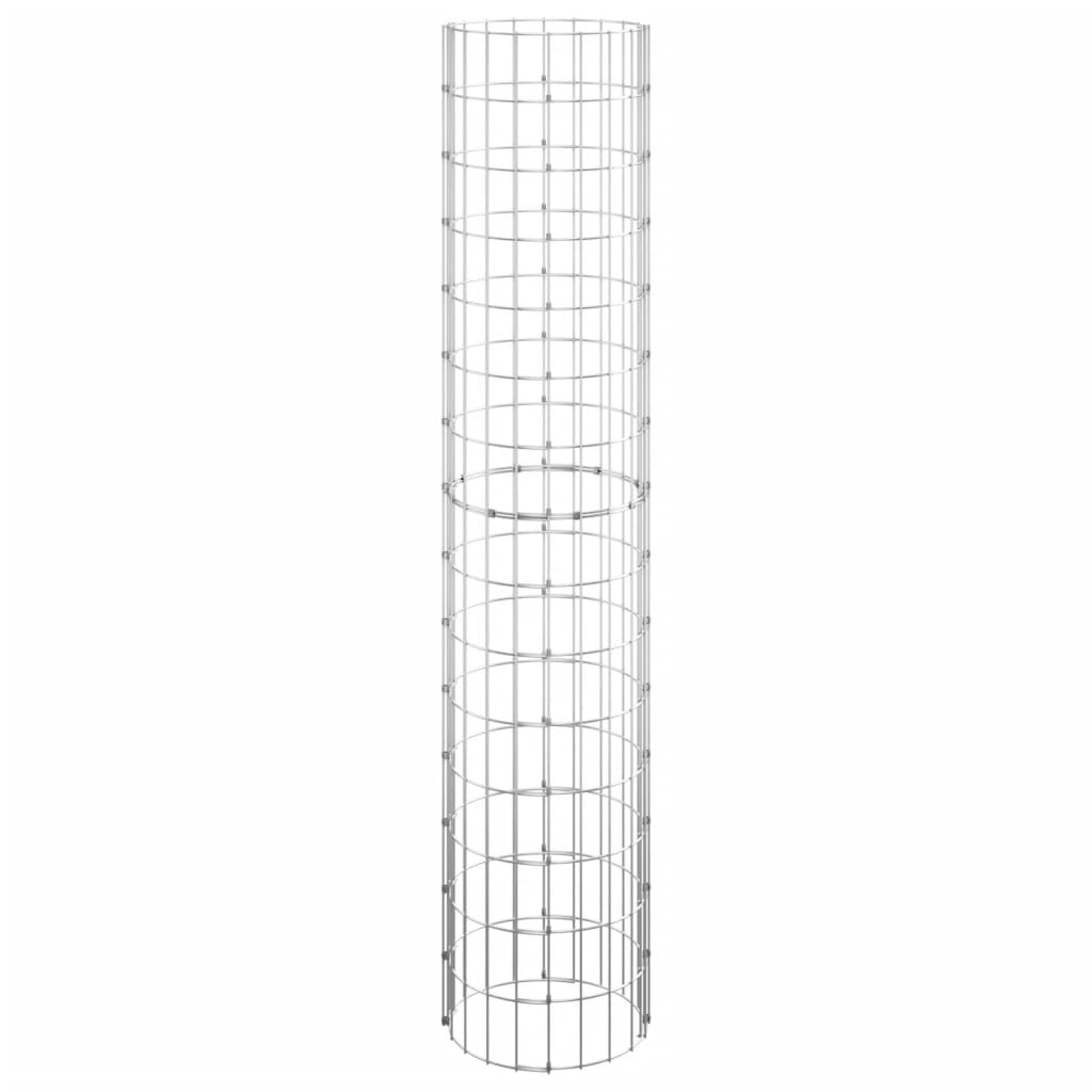 Circular Gabion Pole Galvanised Steel Ø30x150 cm