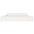 Bed Frame without Mattress White Solid Wood 183x203 cm King