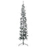 Slim Artificial Half Christmas Tree with Flocked Snow 240 cm