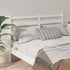 Bed Headboard White 156 cm Solid Wood Pine