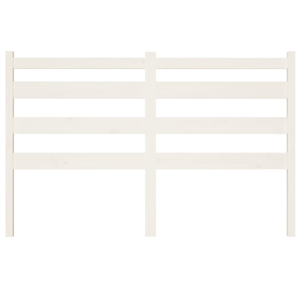 Bed Headboard White 156 cm Solid Wood Pine