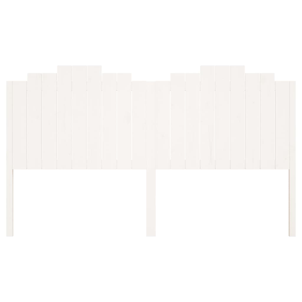 Bed Headboard White 186 cm Solid Wood Pine