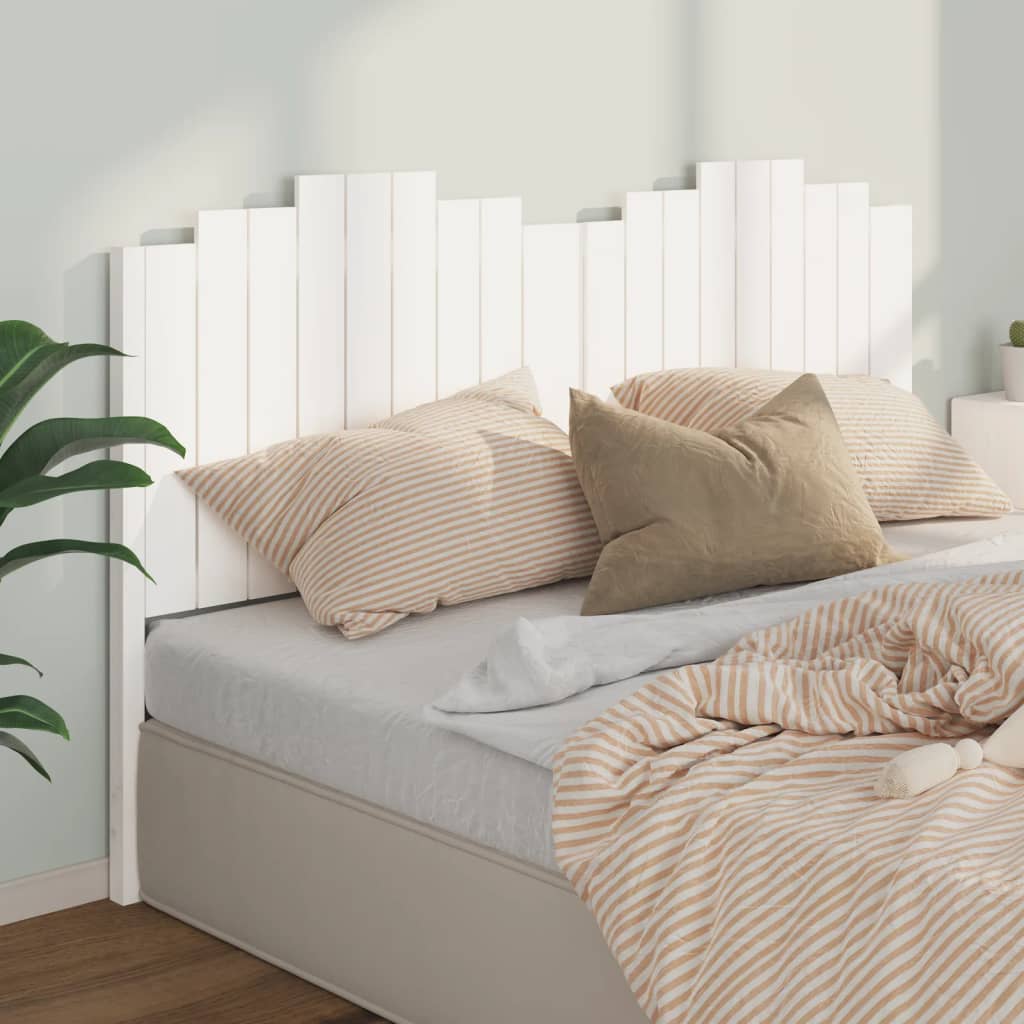 Bed Headboard White 186 cm Solid Wood Pine