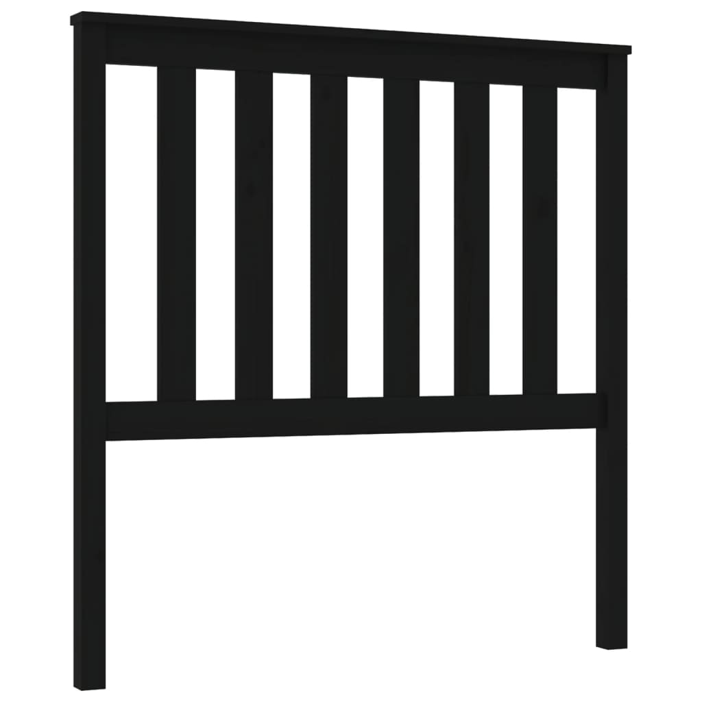 Bed Headboard Black 96 cm Solid Wood Pine