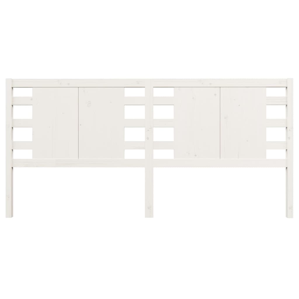 Headboard White 141 cm Solid Wood Pine