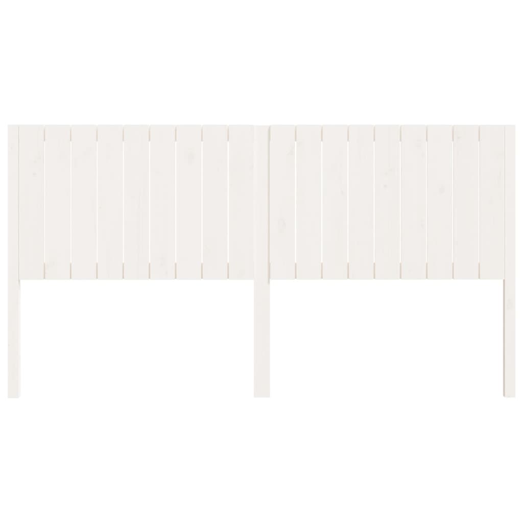 Bed Headboard White 185.5 cm Solid Wood Pine