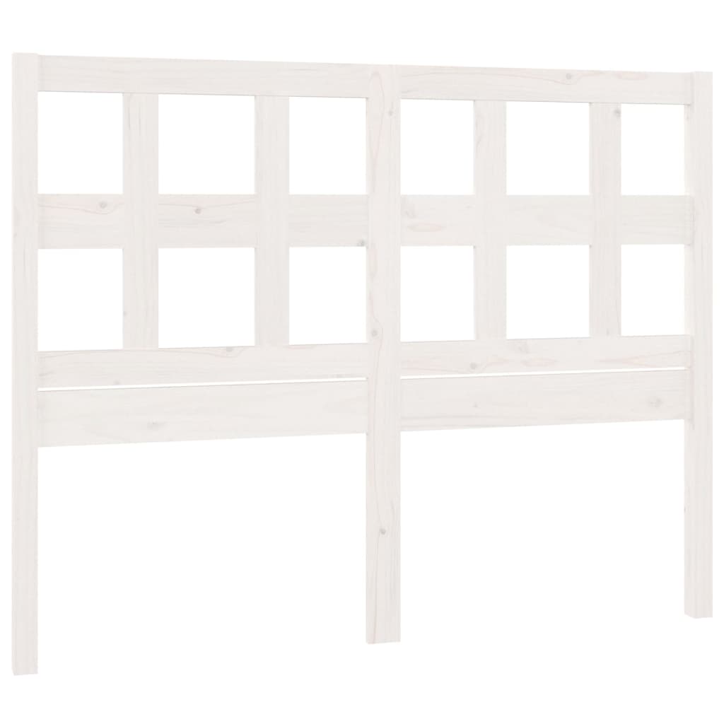 Bed Headboard White 140.5 cm Solid Wood Pine