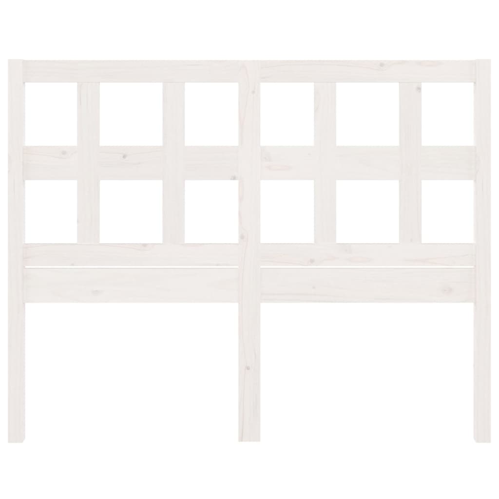 Bed Headboard White 140.5 cm Solid Wood Pine