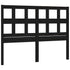 Bed Headboard Black 140.5 cm Solid Wood Pine