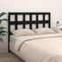 Bed Headboard Black 140.5 cm Solid Wood Pine