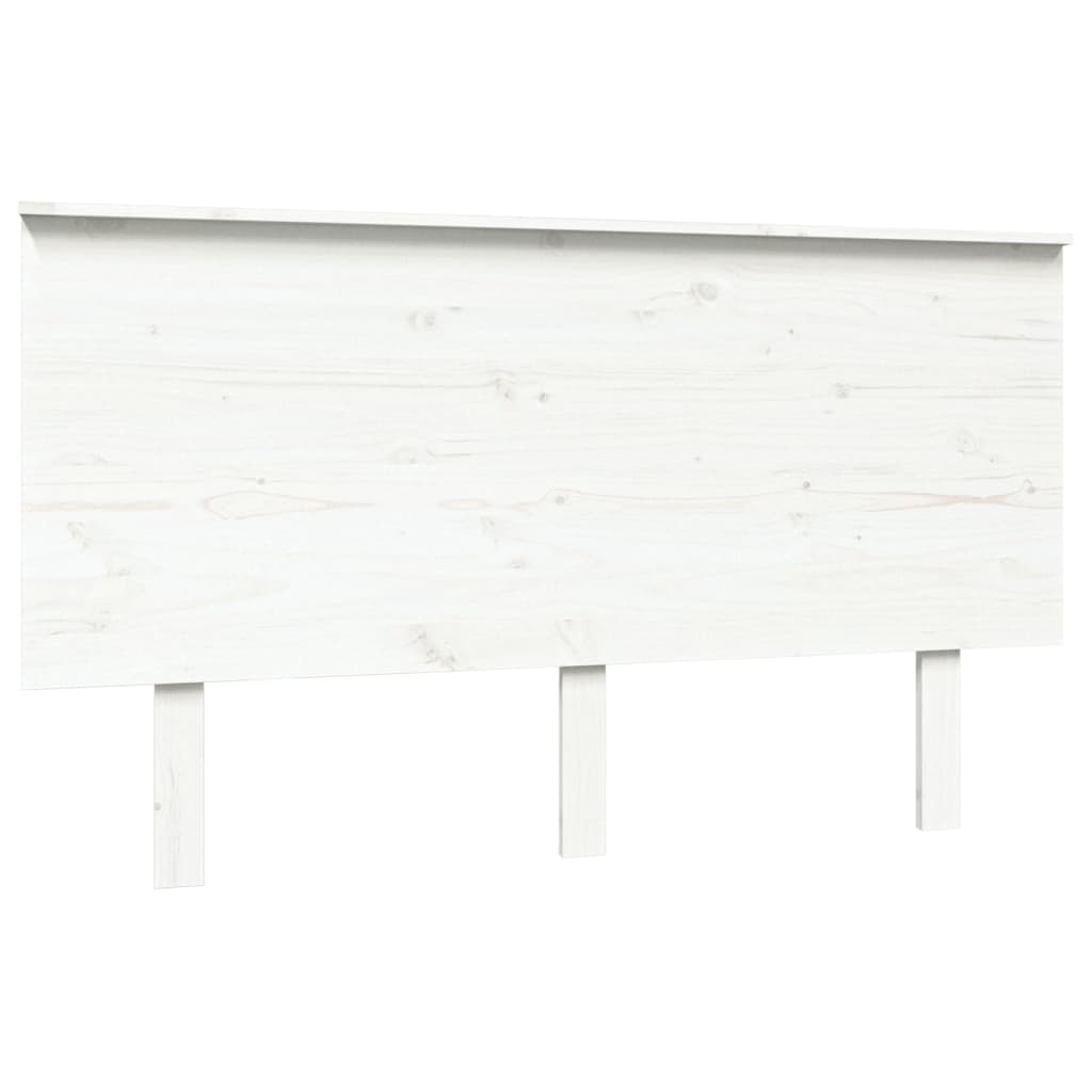 Bed Headboard White 139 cm Solid Wood Pine