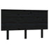 Bed Headboard Black 139 cm Solid Wood Pine