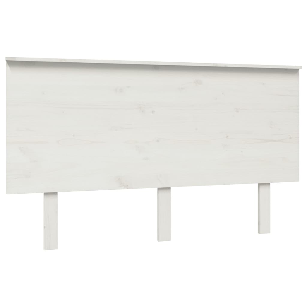 Bed Headboard White 184 cm Solid Wood Pine