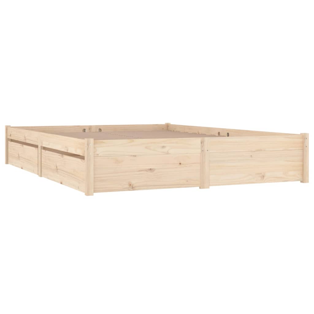 Bed Frame without Mattress with Drawers 183x203 cm King