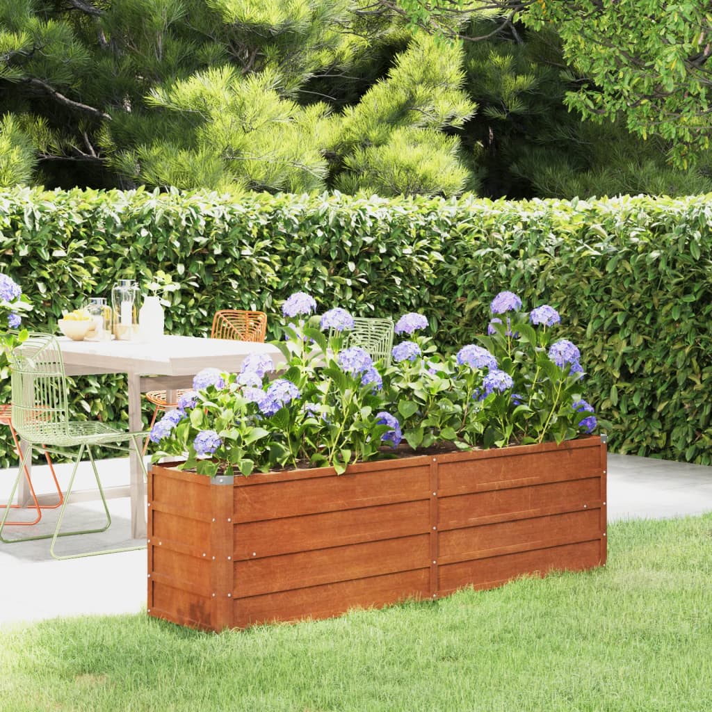 Garden Raised Bed Rusty 160x40x45 cm Corten Steel