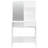 Dressing Table with Mirror White 74.5x40x141 cm