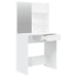 Dressing Table with Mirror White 74.5x40x141 cm