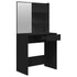 Dressing Table with Mirror Black 74.5x40x141 cm